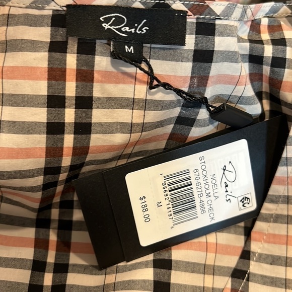 NWT Rails Noella Stockholm Check Top Size M - Picture 8 of 10